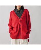 【グローバルワーク/GLOBAL WORK】のふわふわHugmeVネックカーディガン/571330 WEB限定/レッド35|ID:prp329100004746826