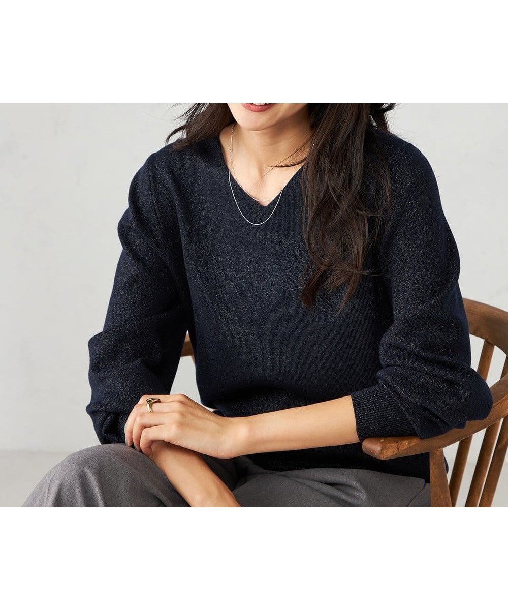 【アー ヴェー ヴェー/a.v.v】の【洗える】ラメVネック美ラクるパフスリーブニット 人気、トレンドファッション・服の通販 founy(ファニー) ファッション Fashion レディースファッション Fashion for Women トップス・カットソー Cut & Sew Tops ニット Knit Tops & Sweaters Vネックトップス V-Neck Tops / V-Cut Neckline Shirts インナー Innerwear 洗える Machine Washable ジャケット Jacket, Outerwear スリーブ Sleeve, Long Sleeve / Short Sleeve 人気 Popular, Best Seller ボトム Bottoms, Lower Wear 再入荷 Restock / Back in Stock エレガント 上品 Elegant ビジネス 仕事 通勤 Business / Work / Commuting other-1|ID: prp329100004746845 ipo3291000000034573574