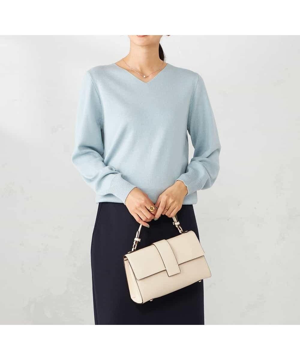 【アー ヴェー ヴェー/a.v.v】の【洗える】ラメVネック美ラクるパフスリーブニット インテリア・キッズ・メンズ・レディースファッション・服の通販 founy(ファニー) ファッション Fashion レディースファッション Fashion for Women トップス・カットソー Cut & Sew Tops ニット Knit Tops & Sweaters Vネックトップス V-Neck Tops / V-Cut Neckline Shirts インナー Innerwear 洗える Machine Washable ジャケット Jacket, Outerwear スリーブ Sleeve, Long Sleeve / Short Sleeve 人気 Popular, Best Seller ボトム Bottoms, Lower Wear 再入荷 Restock / Back in Stock エレガント 上品 Elegant ビジネス 仕事 通勤 Business / Work / Commuting ライトブルー|ID: prp329100004746845 ipo3291000000034573576