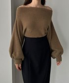 【ジュノア/JUNOAH】のLouere オフショルシャギーニット ブラウン|ID: prp329100004746850 ipo3291000000034486597