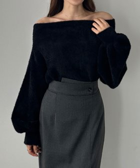 【ジュノア/JUNOAH】のLouere オフショルシャギーニット 人気、トレンドファッション・服の通販 founy(ファニー) ファッション Fashion レディースファッション Fashion for Women トップス・カットソー Cut & Sew Tops ニット Knit Tops & Sweaters |ID:prp329100004746850