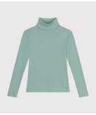 【プチバトー/PETIT BATEAU】の2x2リブ編み長袖タートルネック ライトグリーン|ID: prp329100004746914 ipo3291000000034319768