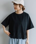 【プードゥドゥ/POU DOU DOU】の裾スカラップ刺繍プルオーバー ブラック|ID: prp329100004746930 ipo3291000000034319901