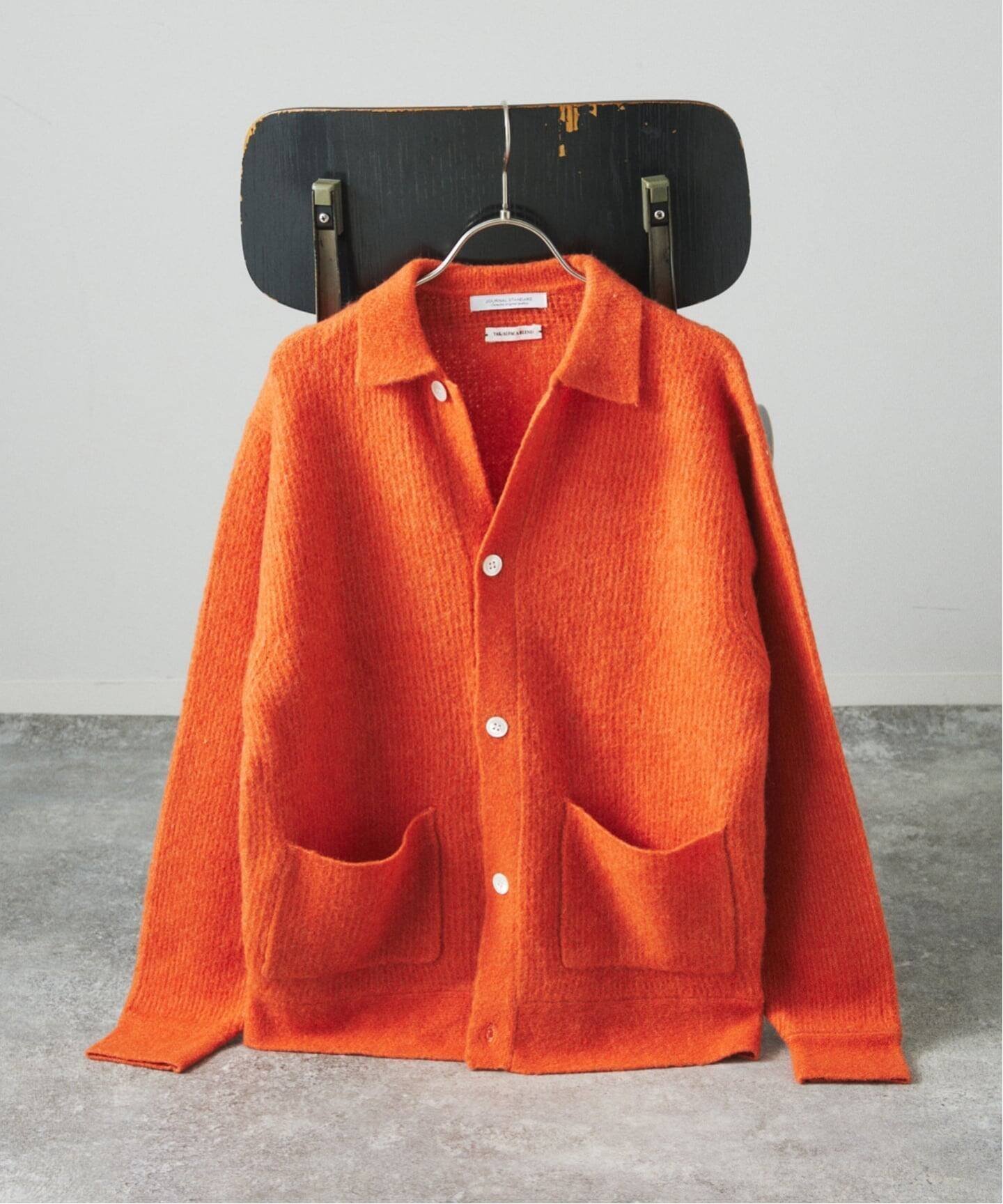 【ジャーナルスタンダード/JOURNAL STANDARD / MEN】のヤク アルパカ ブレンド カーディガン インテリア・キッズ・メンズ・レディースファッション・服の通販 founy(ファニー) 　ファッション　Fashion　メンズファッション　Fashion for Men　インナー　Innerwear　カーディガン　Cardigan, Knitwear　バランス　Balance, Style Balance　ベーシック　Basic, Essential　羽織　Haori, Light Jacket　オレンジ|ID: prp329100004746958 ipo3291000000034733479