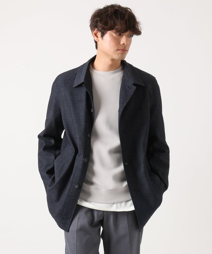 【アー ヴェー ヴェー/a.v.v HOMME / MEN】の【洗濯機で洗える】スマートシャンブレーステンカラーショートコート(ON/OFF兼用 セットアップ可) インテリア・キッズ・メンズ・レディースファッション・服の通販 founy(ファニー) https://founy.com/ ファッション Fashion メンズファッション Fashion for Men セットアップ Matching Sets インナー Innerwear 洗える Machine Washable カットソー Cut and Sewn Top シャンブレー Chambray, Denim-Like Fabric ショート Short, Short Length ジャケット Jacket, Outerwear スタンド Stand Collar, Upright Stand ストレッチ Stretch, Stretchy Fabric スマート Smart, Elegant スラックス Slacks, Dress Pants セットアップ Set-Up, Coordinated Outfit ブルゾン Blouson, Bomber Jacket ボトム Bottoms, Lower Wear ポケット Pocket, Pocket Detail 再入荷 Restock / Back in Stock おすすめ Recommended / Our Picks ビジネス 仕事 通勤 Business / Work / Commuting |ID: prp329100004746970 ipo3291000000034320220