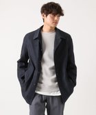 【アー ヴェー ヴェー/a.v.v HOMME / MEN】の【洗濯機で洗える】スマートシャンブレーステンカラーショートコート(ON/OFF兼用 セットアップ可) ネイビー|ID: prp329100004746970 ipo3291000000034320222