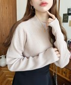 【モーメントプラス/moment+ / MEN】の12G ボトルネックリブカラーリブニットプルオーバー グレイッシュベージュ|ID: prp329100004746983 ipo3291000000034586160