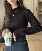 【モーメントプラス/moment+ / MEN】の12G ボトルネックリブカラーリブニットプルオーバー ブラック|ID: prp329100004746983 ipo3291000000034586165