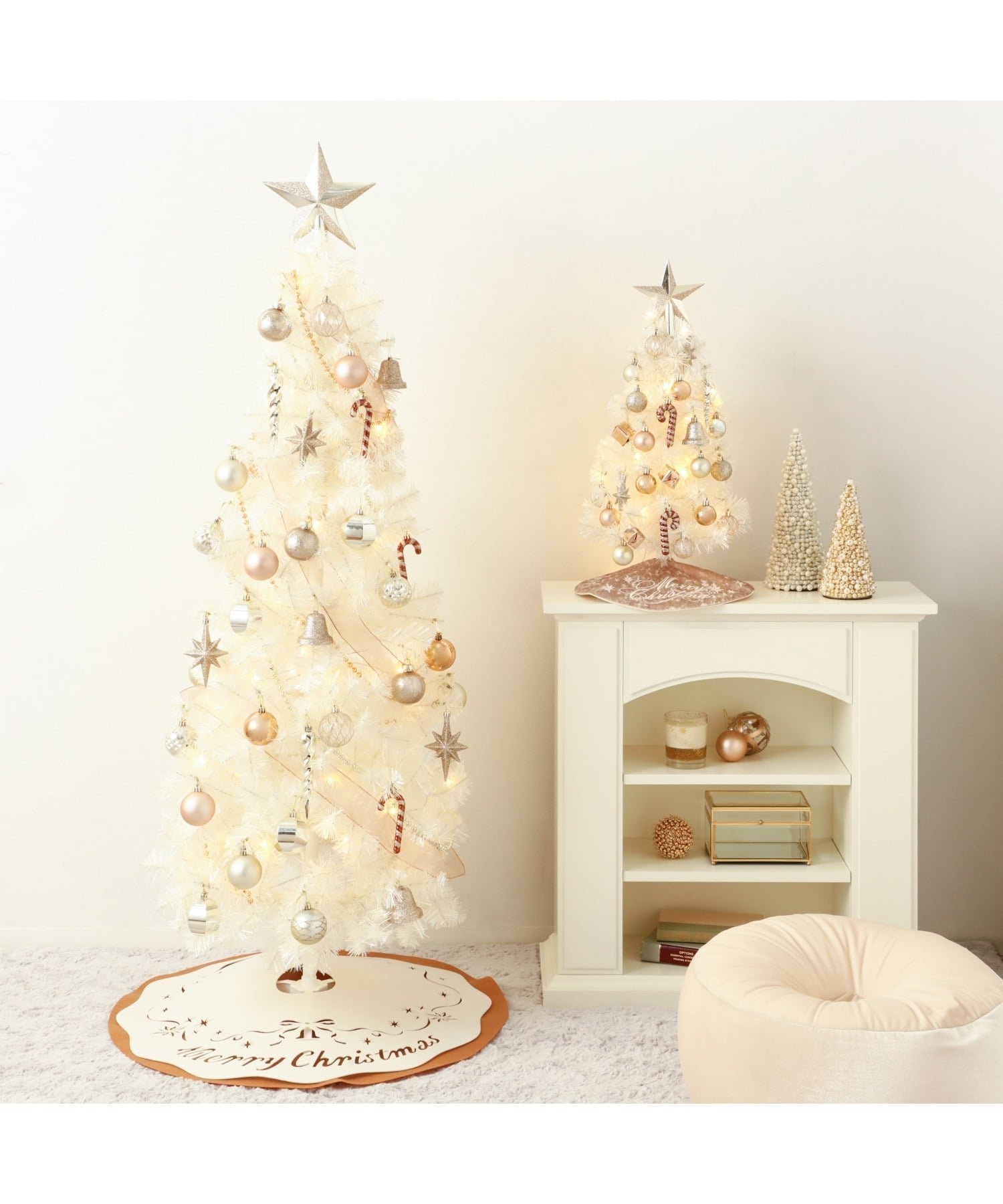 【フランフラン/Francfranc / MEN】のクリスマスツリー スターターセット 150cm ホワイト インテリア・キッズ・メンズ・レディースファッション・服の通販 founy(ファニー) 　ファッション　Fashion　メンズファッション　Fashion for Men　エレガント 上品　Elegant　チェーン　Chain, Chain Strap　トレンド　Trend, Trending Now　定番　Standard, Basic Item　リボン　Ribbon, Bow　ワイヤー　Wire, Wired Bra　ホリデーシーズン　Holiday Season　ホワイト|ID: prp329100004747349 ipo3291000000034637938