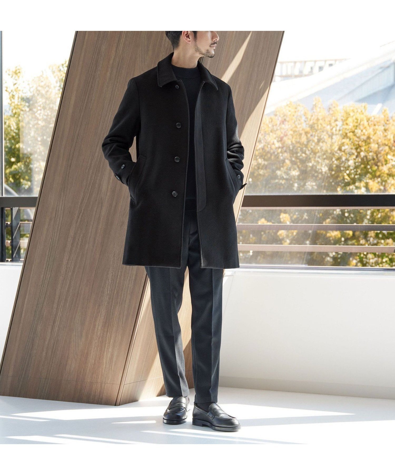 【ビューティ&ユース ユナイテッドアローズ/BEAUTY&YOUTH / UNITED ARROWS / MEN】の【WEB限定 WARDROBE SMART】PE メルトン バルカラーコート インテリア・キッズ・メンズ・レディースファッション・服の通販 founy(ファニー) 　ファッション　Fashion　メンズファッション　Fashion for Men　オケージョン　Occasion Wear　コンパクト　Compact, Small Size　シンプル　Simple, Minimal　ジーンズ　Jeans, Denim Pants　スマート　Smart, Elegant　セットアップ　Set-Up, Coordinated Outfit　バランス　Balance, Style Balance　ファブリック　Fabric, Textile　フロント　Front, Front Design　ポケット　Pocket, Pocket Detail　別注　Limited Edition, Custom Order　メルトン　Melton, Heavy Wool　メンズ　Men's, Menswear　冬　Winter / This Winter　クリスマス X'mas　Christmas / X'mas　ビジネス 仕事 通勤　Business / Work / Commuting　結婚式　Wedding　BLACK|ID: prp329100004747383 ipo3291000000035045634