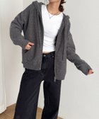 【キャナルジーン/CANAL JEAN】のEl mar ソフトニットZIPパーカー 人気、トレンドファッション・服の通販 founy(ファニー) ファッション Fashion レディースファッション Fashion for Women トップス・カットソー Cut & Sew Tops ニット Knit Tops & Sweaters レディースパーカー・カジュアルフーディー Casual Hoodies & Sweatshirts おすすめ Recommended / Our Picks ジップ Zip, Zipper デニム Denim, Jeans Material ドローコード Drawcord, Drawstring Cord パーカー Hoodie, Parka ポケット Pocket, Pocket Detail thumbnail チャコールグレー|ID: prp329100004747384 ipo3291000000034779946
