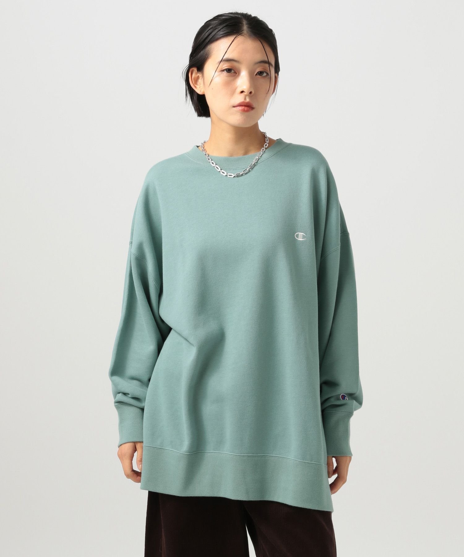 【ベイフロー/BAYFLOW】の【Champion(チャンピオン)】別注刺繍スウェットチュニック 人気、トレンドファッション・服の通販 founy(ファニー)  ファッション Fashion レディースファッション Fashion for Women トップス・カットソー Cut & Sew Tops レディースパーカー・カジュアルフーディー Casual Hoodies & Sweatshirts スウェット・クルーネックトップス Sweatshirts & Crewnecks / Relaxed Fit Sweat Tops キャンバス Canvas, Canvas Fabric スラックス Slacks, Dress Pants チュニック Tunic, Long Top デニム Denim, Jeans Material 定番 Standard, Basic Item ニューヨーク New York, NYC Style 別注 Limited Edition, Custom Order リラックス Relax, Relaxed Fit ロング Long, Long-Length おすすめ Recommended / Our Picks  other-1|ID: prp329100004747386 ipo3291000000034325720