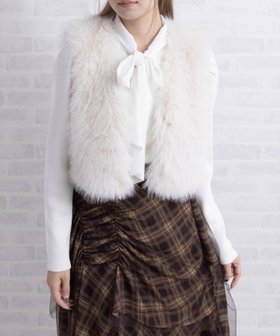 【クリア/clear】のショート丈ファーベスト 人気、トレンドファッション・服の通販 founy(ファニー) ファッション Fashion レディースファッション Fashion for Women アウター Coat / Outerwear Collection トップス・カットソー Cut & Sew Tops ベスト&ジレ / 重ね着スタイル Vests & Gilets ショート Short, Short Length シンプル Simple, Minimal デニム Denim, Jeans Material フェイクファー Faux Fur, Imitation Fur フェミニン Feminine, Girly ベスト Vest, Waistcoat ライダース Riders ロング Long, Long-Length おすすめ Recommended / Our Picks |ID:prp329100004747405
