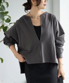 【リヴドロワ/RIVE DROITE】の【大人が着やすい】キーネックオーバースウェット 人気、トレンドファッション・服の通販 founy(ファニー) ファッション Fashion レディースファッション Fashion for Women トップス・カットソー Cut & Sew Tops レディースパーカー・カジュアルフーディー Casual Hoodies & Sweatshirts スウェット・クルーネックトップス Sweatshirts & Crewnecks / Relaxed Fit Sweat Tops インナー Innerwear シンプル Simple, Minimal スウェット / スエット Sweatshirt, Sweatwear 無地 Plain, Solid Color 再入荷 Restock / Back in Stock おすすめ Recommended / Our Picks thumbnail チャコールグレー|ID: prp329100004747406 ipo3291000000034949072