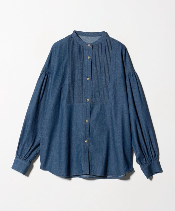 【ユナイテッドアローズ/UNITED ARROWS】のデニム ピンタック ブザムシャツ A DAY IN THE LIFE インテリア・キッズ・メンズ・レディースファッション・服の通販 founy(ファニー) https://founy.com/ ファッション Fashion レディースファッション Fashion for Women トップス・カットソー Cut & Sew Tops シャツ・ブラウス・オフィスカジュアル Elegant Blouses & Button-Ups 洗える Machine Washable ギャザー Gathered, Ruffled サテン Satin, Glossy Fabric スリーブ Sleeve, Long Sleeve / Short Sleeve デニム Denim, Jeans Material トレンド Trend, Trending Now バランス Balance, Style Balance アウトレット Outlet / Clearance ビジネス 仕事 通勤 Business / Work / Commuting |ID: prp329100004747407 ipo3291000000034325953