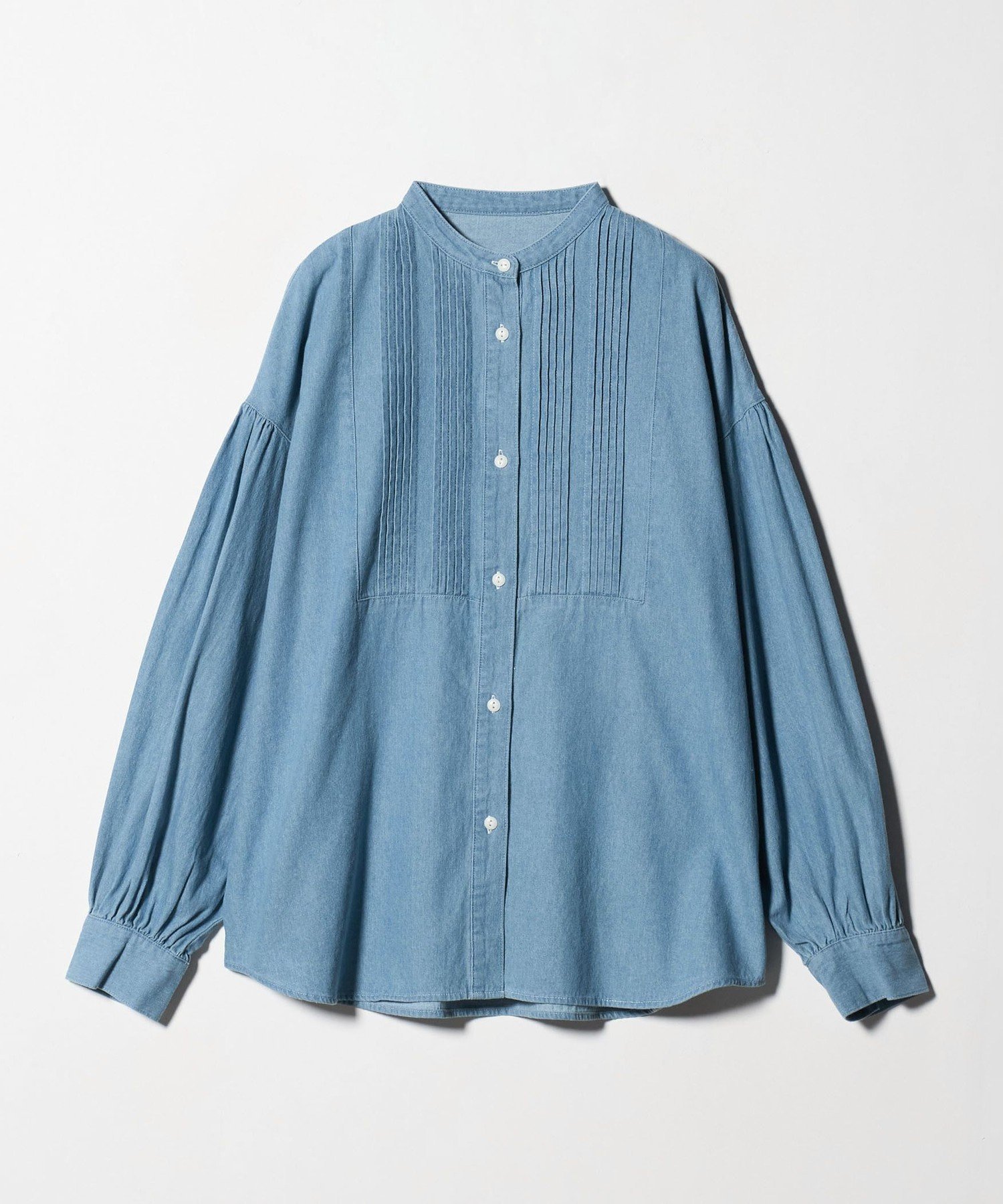 【ユナイテッドアローズ/UNITED ARROWS】のデニム ピンタック ブザムシャツ A DAY IN THE LIFE インテリア・キッズ・メンズ・レディースファッション・服の通販 founy(ファニー)  ファッション Fashion レディースファッション Fashion for Women トップス・カットソー Cut & Sew Tops シャツ・ブラウス・オフィスカジュアル Elegant Blouses & Button-Ups 洗える Machine Washable ギャザー Gathered, Ruffled サテン Satin, Glossy Fabric スリーブ Sleeve, Long Sleeve / Short Sleeve デニム Denim, Jeans Material トレンド Trend, Trending Now バランス Balance, Style Balance アウトレット Outlet / Clearance ビジネス 仕事 通勤 Business / Work / Commuting LT.BLUE|ID: prp329100004747407 ipo3291000000034325963