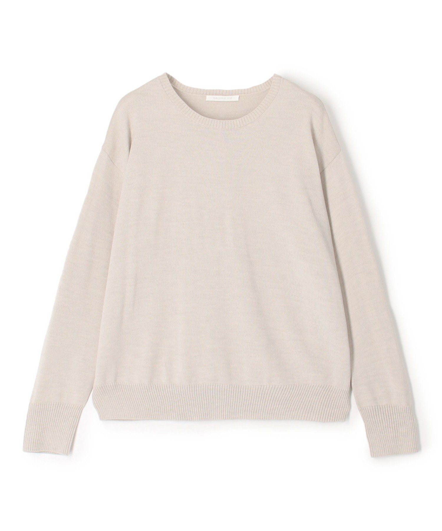 【トゥモローランド/TOMORROWLAND】のウーステッドウール クルーネックプルオーバー インテリア・キッズ・メンズ・レディースファッション・服の通販 founy(ファニー) 　ファッション　Fashion　レディースファッション　Fashion for Women　トップス・カットソー　Cut & Sew Tops　カジュアルプルオーバー・ニットトップス　Pullovers & Knit Tops / Casual Pullovers　シンプル　Simple, Minimal　定番　Standard, Basic Item　41 ライトベージュ|ID: prp329100004747463 ipo3291000000034906027
