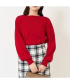 【アー ヴェー ヴェー/a.v.v】の【洗える】ボートネックパフスリーブニット【アンサンブル対応】 レッド|ID: prp329100004747495 ipo3291000000034541811