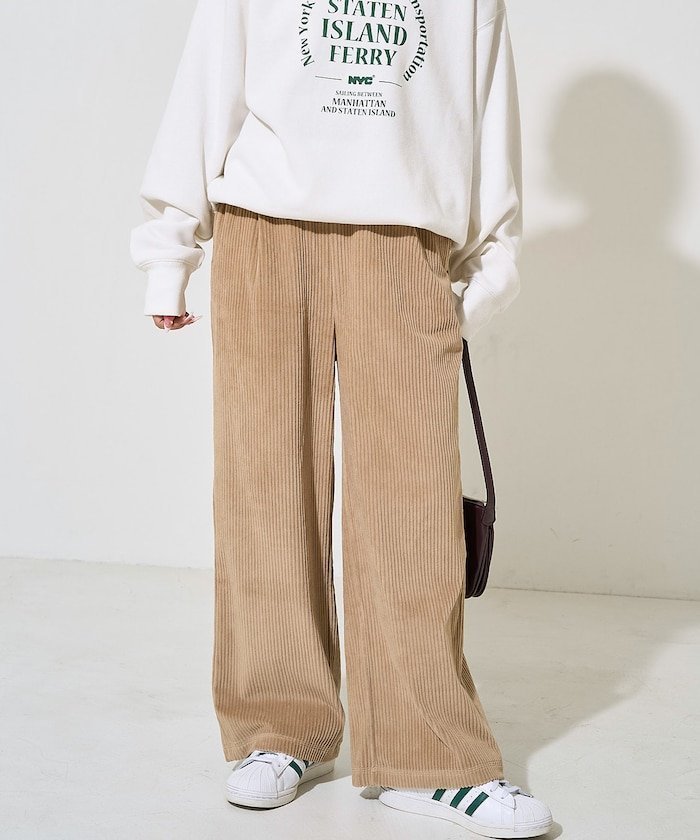 【フリークスストア/FREAK'S STORE】のカット コーデュロイ パンツ【限定展開】 25AW インテリア・キッズ・メンズ・レディースファッション・服の通販 founy(ファニー) ファッション Fashion レディースファッション Fashion for Women パンツ Pants & Trousers コンパクト Compact, Small Size コーデュロイ Corduroy, Cord Fabric スウェット / スエット Sweatshirt, Sweatwear スニーカー Sneakers, Trainers 人気 Popular, Best Seller リボン Ribbon, Bow リラックス Relax, Relaxed Fit ロング Long, Long-Length A/W・秋冬 Autumn/Winter 冬 Winter / This Winter おすすめ Recommended / Our Picks 2025年 2025 2025-2026秋冬・A/W Autumn/Winter 2025–26 AW25–26 ベージュ|ID: prp329100004747517 ipo3291000000034726742