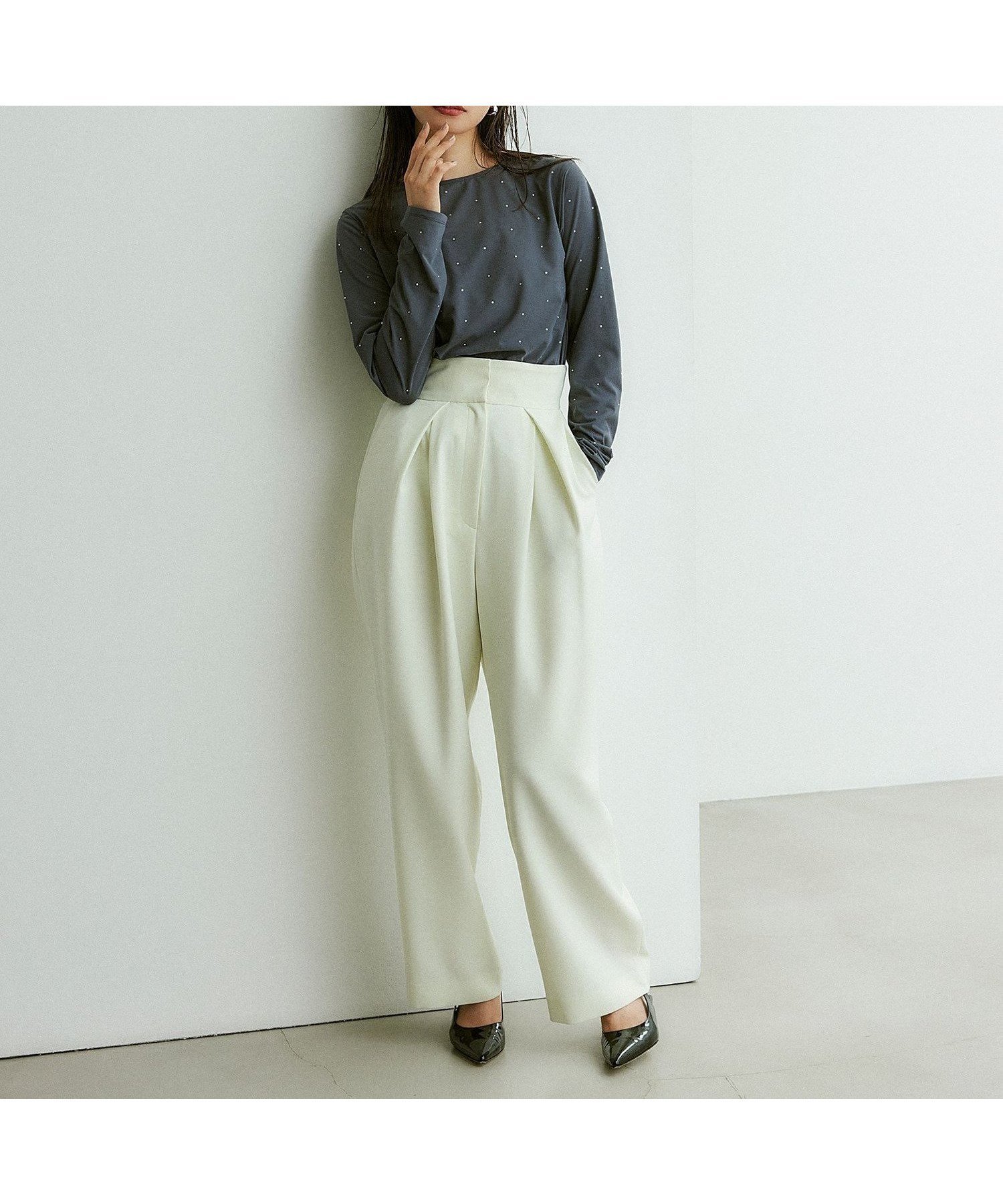 【ユナイテッドアローズ/UNITED ARROWS】のEMMEL REFINES EM ハイウエスト 2タック パンツ インテリア・キッズ・メンズ・レディースファッション・服の通販 founy(ファニー)  ファッション Fashion レディースファッション Fashion for Women パンツ Pants & Trousers 秋 Autumn トレンド Trend, Trending Now バランス Balance, Style Balance フィット Fit, Slim Fit フロント Front, Front Design ベーシック Basic, Essential 冬 Winter / This Winter A/W・秋冬 Autumn/Winter アウトレット Outlet / Clearance 2024年 2024 ビジネス 仕事 通勤 Business / Work / Commuting 2024-2025秋冬・A/W Autumn/Winter 2024–25 AW24–25 LIME|ID: prp329100004747579 ipo3291000000034328579