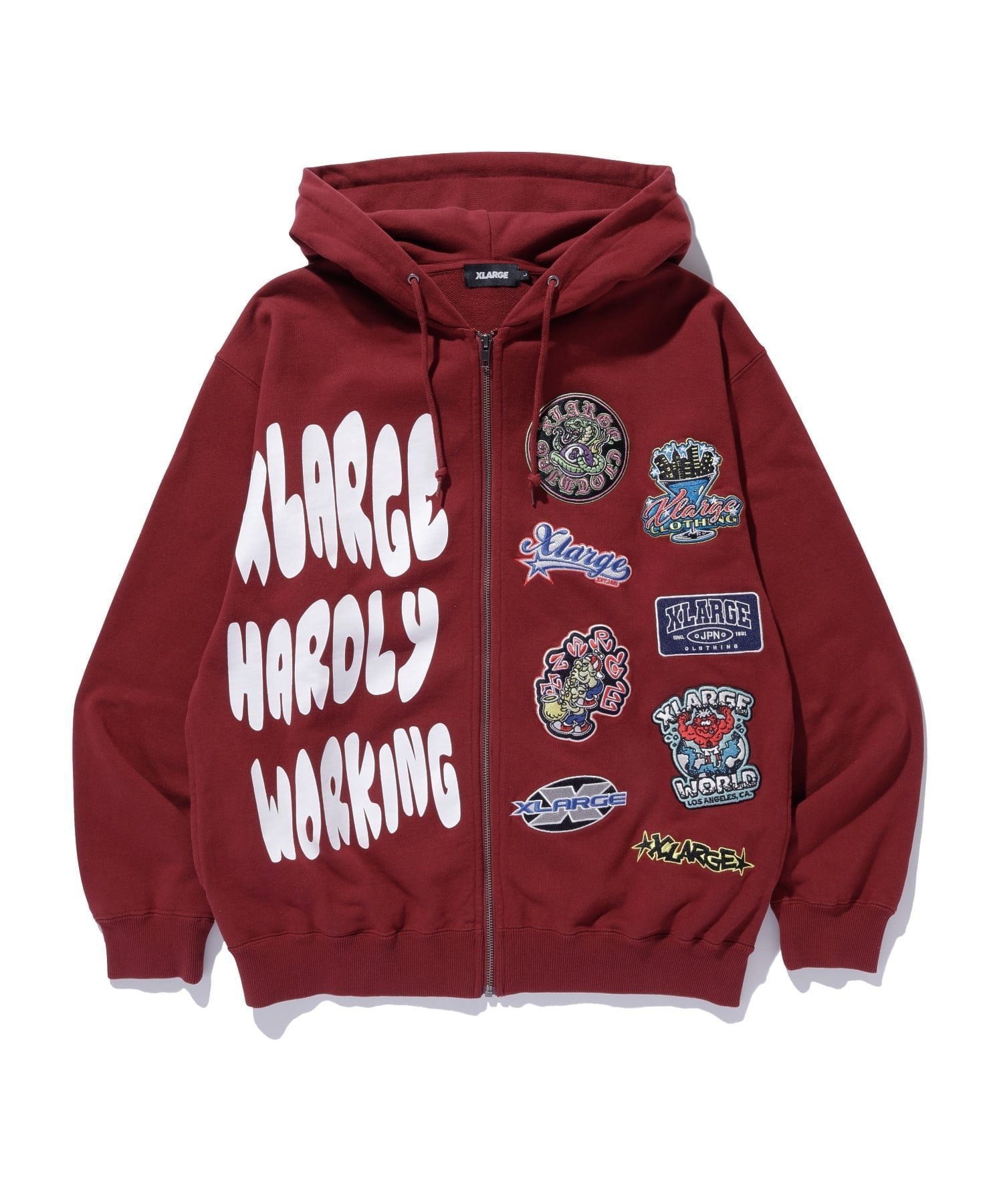 【エクストララージ/XLARGE】のMULTI LOGO ZIP UP HOODED SWEATSHIRT インテリア・キッズ・メンズ・レディースファッション・服の通販 founy(ファニー) ファッション Fashion レディースファッション Fashion for Women トップス・カットソー Cut & Sew Tops シャツ・ブラウス・オフィスカジュアル Elegant Blouses & Button-Ups レディースパーカー・カジュアルフーディー Casual Hoodies & Sweatshirts ロングTシャツ・Tシャツ Longline T-Shirts & Tees スウェット・クルーネックトップス Sweatshirts & Crewnecks / Relaxed Fit Sweat Tops おすすめ Recommended / Our Picks パーカー Hoodie, Parka ベーシック Basic, Essential 人気 Popular, Best Seller A/W・秋冬 Autumn/Winter BURGUNDY|ID: prp329100004747582 ipo3291000000034480744