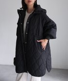 【リベリー/Riberry】のドロストギャザーキルティングコート ブラック|ID: prp329100004747601 ipo3291000000034450945