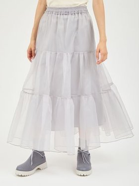 【エミ/emmi】のチュールボリュームシアースカート 人気、トレンドファッション・服の通販 founy(ファニー) ファッション Fashion レディースファッション Fashion for Women スカート Skirts おすすめ Recommended / Our Picks ギャザー Gathered, Ruffled スマート Smart, Elegant チュール Tulip, Tulip Motif エレガント 上品 Elegant |ID:prp329100004747624