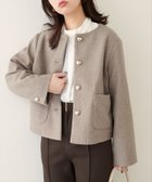 【ナチュラルクチュール/natural couture】の【WEB限定】ハート釦ほっこり素材コートジャケット モカ|ID: prp329100004747636 ipo3291000000034472232