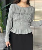 【カプリシューレマージュ/CAPRICIEUX LEMAGE】の【体感+4°C】ベアシャーリング裏起毛トップス 人気、トレンドファッション・服の通販 founy(ファニー) ファッション Fashion レディースファッション Fashion for Women トップス・カットソー Cut & Sew Tops おすすめ Recommended / Our Picks カットソー Cut and Sewn Top カーディガン Cardigan, Knitwear シャーリング Shirring, Ruched ジャケット Jacket, Outerwear デニム Denim, Jeans Material フリル Frill, Ruffle フレア Flare, Flared マキシ Maxi, Full Length 切替 Switching, Contrast Panel thumbnail グレー|ID: prp329100004747661 ipo3291000000034443546