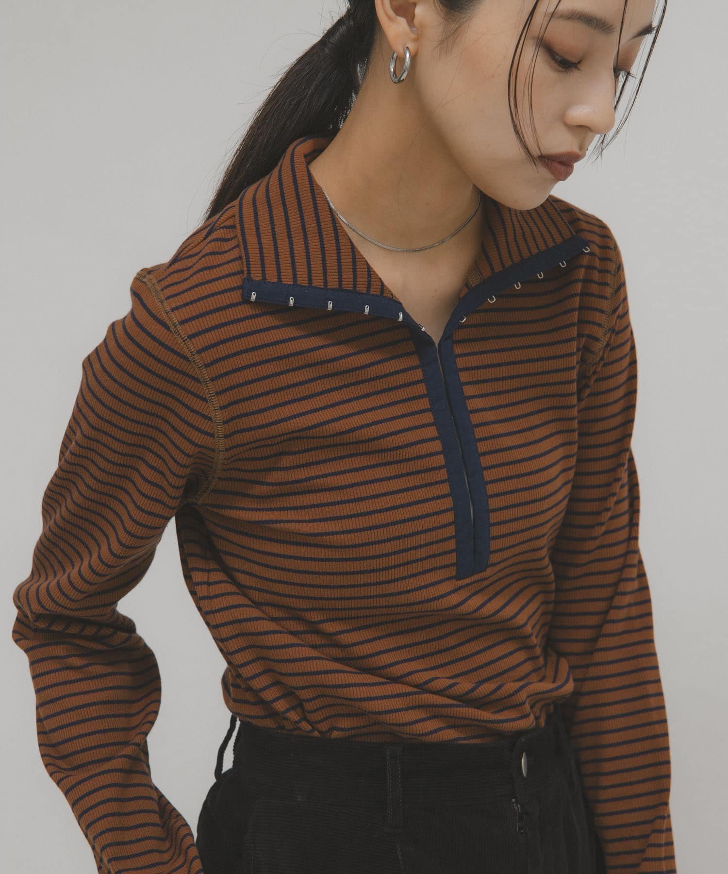 【ケービーエフ/KBF / URBAN RESEARCH】のタートルホックボーダートップス インテリア・キッズ・メンズ・レディースファッション・服の通販 founy(ファニー) ファッション Fashion レディースファッション Fashion for Women トップス・カットソー Cut & Sew Tops 2025年 2025 2025-2026秋冬・A/W Autumn/Winter 2025–26 AW25–26 冬 Winter / This Winter おすすめ Recommended / Our Picks インナー Innerwear タートル Turtleneck, Turtle Collar A/W・秋冬 Autumn/Winter ブラウン系その他|ID: prp329100004747719 ipo3291000000034590437