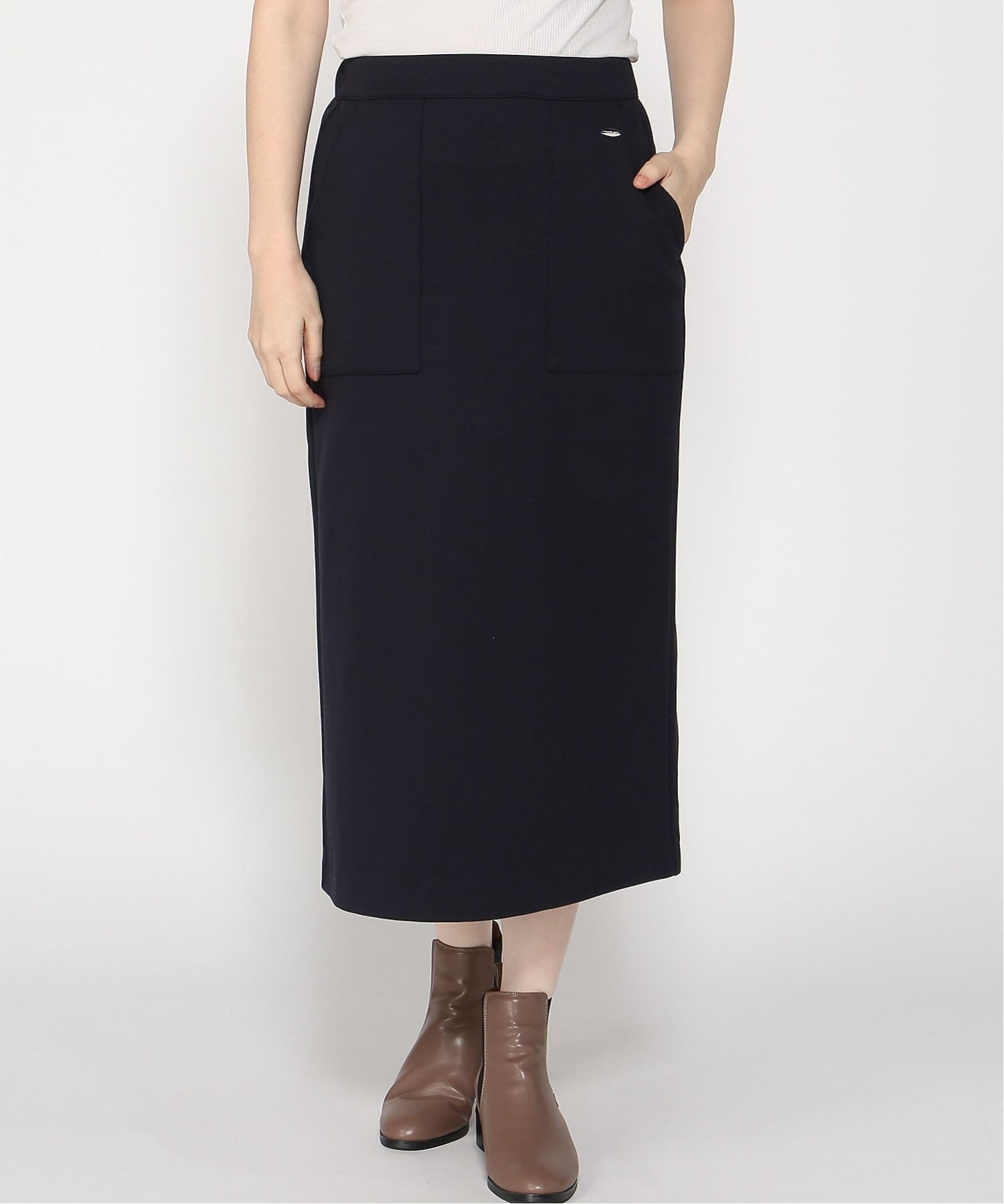 【クロコダイル/CROCODILE】のAライン カット スカート インテリア・キッズ・メンズ・レディースファッション・服の通販 founy(ファニー) 　ファッション　Fashion　レディースファッション　Fashion for Women　スカート　Skirts　ネイビー|ID: prp329100004747732 ipo3291000000034330394