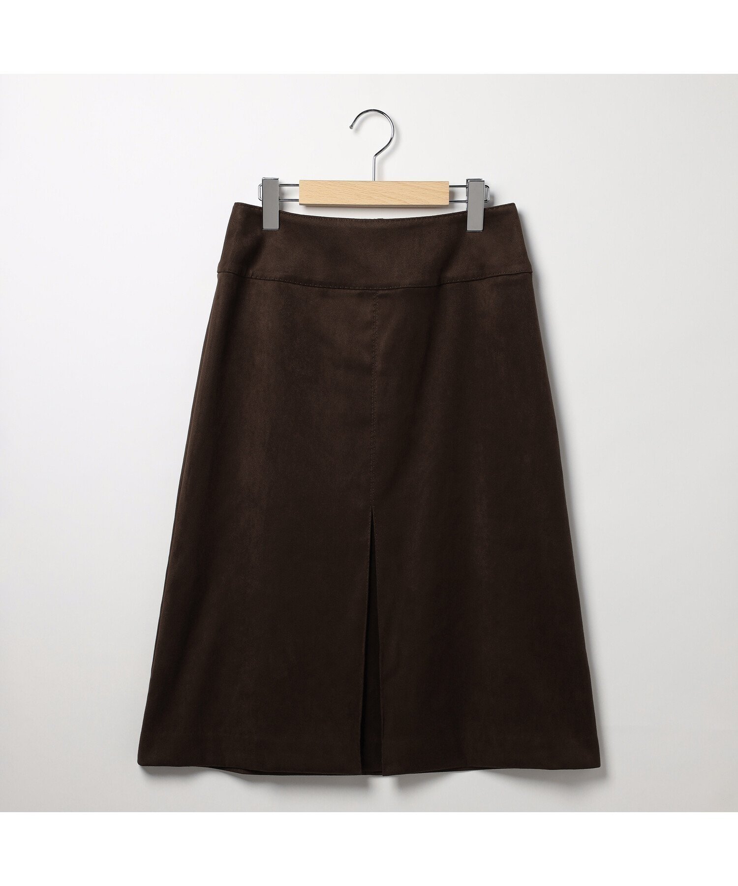 【スキャパ/SCAPA】のソフトスエードスカート インテリア・キッズ・メンズ・レディースファッション・服の通販 founy(ファニー)  ファッション Fashion レディースファッション Fashion for Women スカート Skirts スタイリッシュ Stylish, Fashionable スリット Slit, Slit Detail フェミニン Feminine, Girly フロント Front, Front Design 台形 A-Line, Trapezoid Shape ダークブラウン|ID: prp329100004747735 ipo3291000000034330415