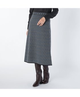 【キース/KEITH】のV Aスクエアジャカードスカート 人気、トレンドファッション・服の通販 founy(ファニー) ファッション Fashion レディースファッション Fashion for Women スカート Skirts アクリル Acrylic Material エレガント 上品 Elegant セットアップ Set-Up, Coordinated Outfit 台形 A-Line, Trapezoid Shape |ID:prp329100004747776