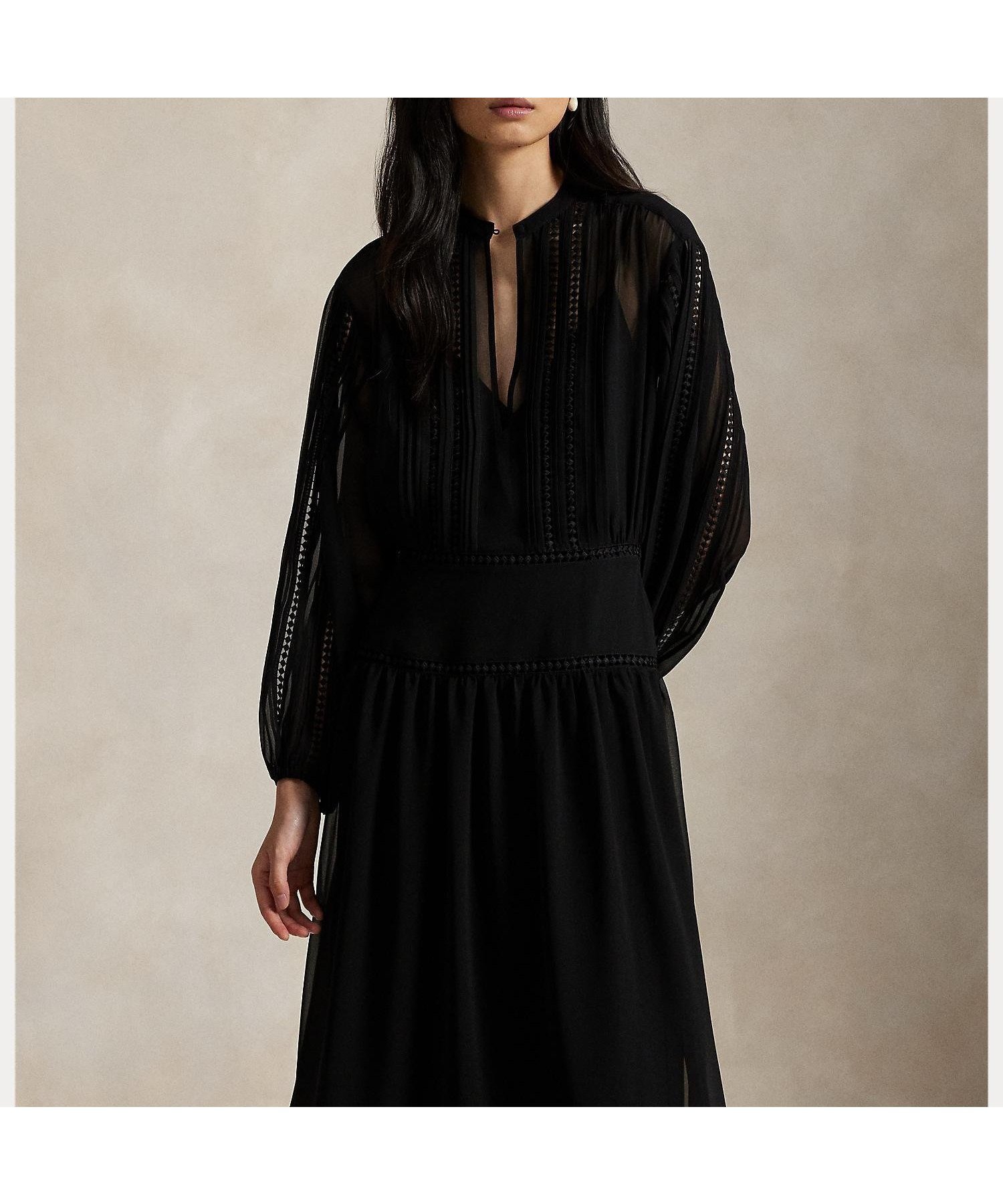 【ラルフローレン/RALPH LAUREN】のレーストリム ジョーゼット ドレス 人気、トレンドファッション・服の通販 founy(ファニー)  ファッション Fashion レディースファッション Fashion for Women ワンピース Dresses フォーマル・パーティードレス・結婚式用ドレス Elegant & Casual Dresses カフス Cuff Design シャーリング Shirring, Ruched ショルダー Shoulder, Shoulder Strap ジョーゼット Georgette, Semi-Sheer Fabric スリーブ Sleeve, Long Sleeve / Short Sleeve テクスチャー Texture, Textured Fabric ドレス Dress, One-Piece ドロップ Drop Shoulder, Dropped Style バイアス Bias, Diagonal Cut フレア Flare, Flared ブルゾン Blouson, Bomber Jacket ヨーク Yoke, Yoke Design ループ Loop, Loop Knit レース Lace, Lace Fabric ロマンティック Romantic, Feminine Style 長袖 Long Sleeve, Full Sleeve  other-1|ID: prp329100004747833 ipo3291000000034330950