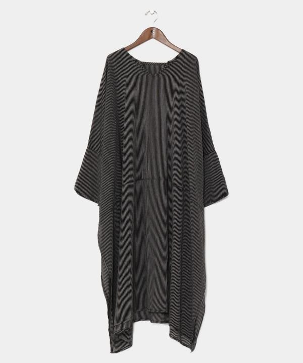 【アミナコレクション/Amina Collection】の【チャイハネ】チャキワンピース インテリア・キッズ・メンズ・レディースファッション・服の通販 founy(ファニー) ファッション Fashion レディースファッション Fashion for Women ワンピース Dresses ストライプ Stripe, Striped Pattern スリット Slit, Slit Detail ブラック|ID: prp329100004747846 ipo3291000000034843358