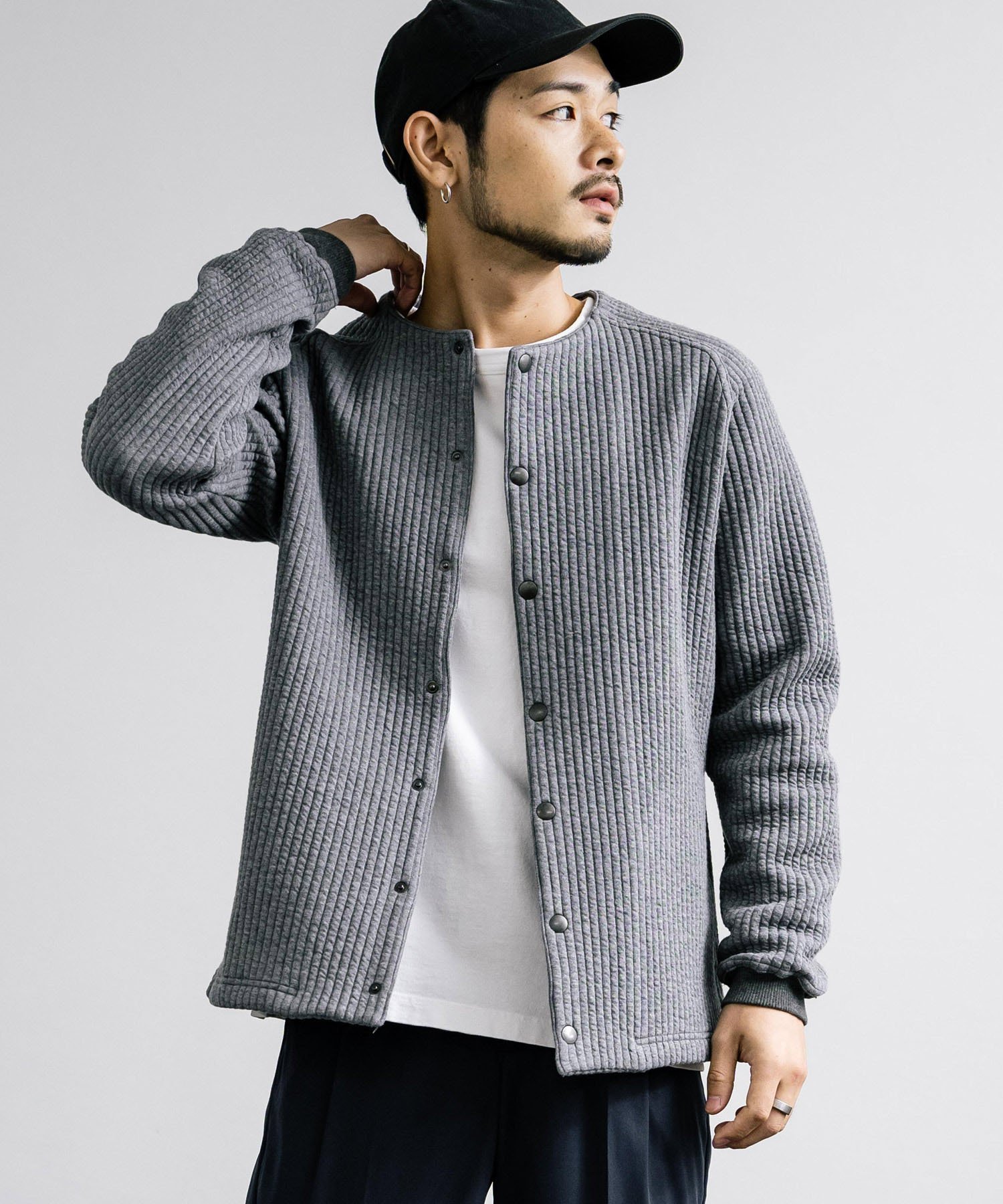 【ロッキーモンロー/Rocky Monroe】の日本製/国産 尾州 コットンキルトノーカラースナップジャケット インテリア・キッズ・メンズ・レディースファッション・服の通販 founy(ファニー) ファッション Fashion レディースファッション Fashion for Women アウター Coat / Outerwear Collection レディースジャケット・軽アウター Jackets インナー Innerwear キルティング Quilted, Quilting キルト Quilt, Quilted Fabric ジャケット Jacket, Outerwear ストレッチ Stretch, Stretchy Fabric スペシャル Special, Limited Edition ダウン Down, Puffer 定番 Standard, Basic Item 人気 Popular, Best Seller フロント Front, Front Design メンズ Men's, Menswear モチーフ Motif, Design Theme ライニング Inner Lining, Inner Fabric, Lined 再入荷 Restock / Back in Stock おすすめ Recommended / Our Picks 日本製 Made In Japan チャコール|ID: prp329100004747859 ipo3291000000034498651