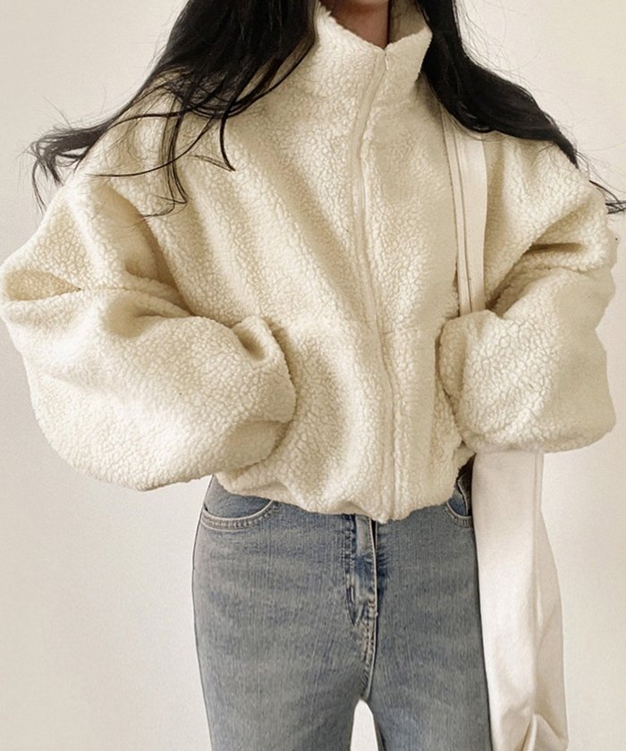 【ミニミニストア/miniministore】のボアジャケット 韓国 フリースジャケット インテリア・キッズ・メンズ・レディースファッション・服の通販 founy(ファニー) https://founy.com/ ファッション Fashion レディースファッション Fashion for Women アウター Coat / Outerwear Collection レディースジャケット・軽アウター Jackets ショルダー Shoulder, Shoulder Strap ショート Short, Short Length シンプル Simple, Minimal ジップアップ Zip-Up, Full Zip ジャケット Jacket, Outerwear ドロップ Drop Shoulder, Dropped Style ブルゾン Blouson, Bomber Jacket リラックス Relax, Relaxed Fit 冬 Winter / This Winter 防寒 Cold Protection, Winter-Ready |ID: prp329100004747916 ipo3291000000034331466