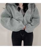 【ミニミニストア/miniministore】のボアジャケット 韓国 フリースジャケット ブルーグレー|ID: prp329100004747916 ipo3291000000034331468