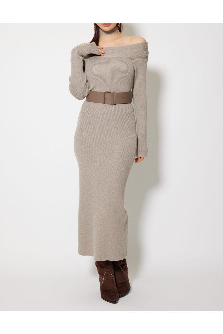 【リエンダ/rienda】のmany wayワンショルニットワンピース インテリア・キッズ・メンズ・レディースファッション・服の通販 founy(ファニー) 　ファッション　Fashion　レディースファッション　Fashion for Women　ワンピース　Dresses　ニットワンピース　Knit Dresses　ショルダー　Shoulder, Shoulder Strap　シンプル　Simple, Minimal　デコルテ　Décolleté, Neckline　トレンド　Trend, Trending Now　フィット　Fit, Slim Fit　ワンショル　One Shoulder, Asymmetrical　再入荷　Restock / Back in Stock　羽織　Haori, Light Jacket　L/BEG1|ID: prp329100004747945 ipo3291000000034632870