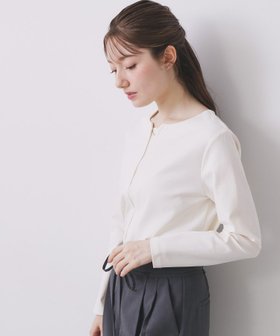 【インデックス/INDEX】のフロントタックモチーフポンチトップス【洗濯機OK】 人気、トレンドファッション・服の通販 founy(ファニー) ファッション Fashion レディースファッション Fashion for Women トップス・カットソー Cut & Sew Tops シンプル Simple, Minimal ストレッチ Stretch, Stretchy Fabric スマート Smart, Elegant デコルテ Décolleté, Neckline ドッキング Docking, Mixed Material フロント Front, Front Design エレガント 上品 Elegant 長袖 Long Sleeve, Full Sleeve |ID:prp329100004747955