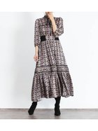 【ヴァン/Vin】のレトロパターンロングスリーブフレアワンピース 人気、トレンドファッション・服の通販 founy(ファニー) ファッション Fashion レディースファッション Fashion for Women ワンピース Dresses カーディガン Cardigan, Knitwear ギャザー Gathered, Ruffled クラシカル Classical, Vintage-Inspired スリーブ Sleeve, Long Sleeve / Short Sleeve フィット Fit, Slim Fit モチーフ Motif, Design Theme リボン Ribbon, Bow ロマンティック Romantic, Feminine Style ワイドリブ Wide Rib, Wide Ribbed Knit thumbnail フジイロ|ID: prp329100004747966 ipo3291000000034331966