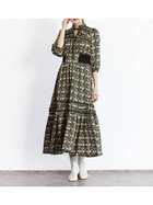 【ヴァン/Vin】のレトロパターンロングスリーブフレアワンピース 人気、トレンドファッション・服の通販 founy(ファニー) ファッション Fashion レディースファッション Fashion for Women ワンピース Dresses カーディガン Cardigan, Knitwear ギャザー Gathered, Ruffled クラシカル Classical, Vintage-Inspired スリーブ Sleeve, Long Sleeve / Short Sleeve フィット Fit, Slim Fit モチーフ Motif, Design Theme リボン Ribbon, Bow ロマンティック Romantic, Feminine Style ワイドリブ Wide Rib, Wide Ribbed Knit thumbnail ブラウン|ID: prp329100004747966 ipo3291000000034331968