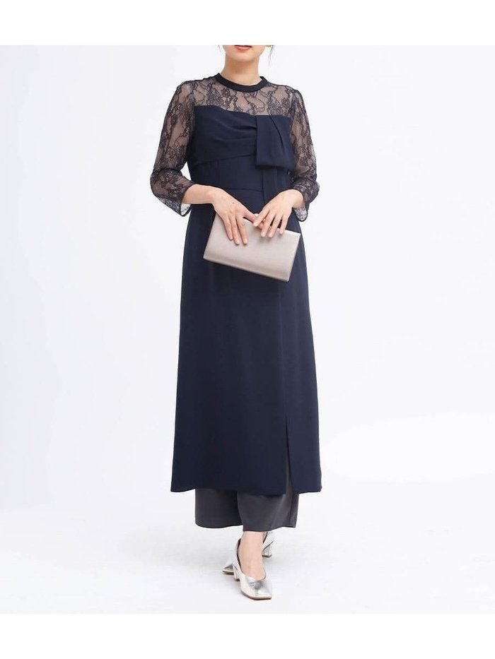 【ヴァン/Vin】のパンツレイヤードスリットドレス インテリア・キッズ・メンズ・レディースファッション・服の通販 founy(ファニー) https://founy.com/ ファッション Fashion レディースファッション Fashion for Women パンツ Pants & Trousers スリット Slit, Slit Detail チュール Tulip, Tulip Motif ドレス Dress, One-Piece フェミニン Feminine, Girly フロント Front, Front Design リボン Ribbon, Bow レース Lace, Lace Fabric エレガント 上品 Elegant |ID: prp329100004747968 ipo3291000000034331987