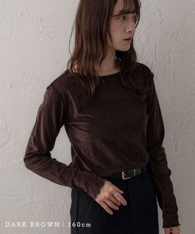 【ノアル/NOAHL】のシアーベロアトップス 人気、トレンドファッション・服の通販 founy(ファニー) ファッション Fashion レディースファッション Fashion for Women トップス・カットソー Cut & Sew Tops ベロアトップス Velour Tops / Velvet-Look Items インナー Innerwear ベロア Velour, Soft Velvet ポケット Pocket, Pocket Detail エレガント 上品 Elegant 秋 Autumn |ID:prp329100004747974