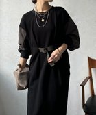 【ドゥドゥ/DouDou】の【WEB限定】ウエストベルト異素材切替ワンピース 人気、トレンドファッション・服の通販 founy(ファニー) ファッション Fashion レディースファッション Fashion for Women ワンピース Dresses ベルト&ウエストマーク Belts & Waist Accessories 今季 This Season, Current Season 切替 Switching, Contrast Panel スマート Smart, Elegant スリーブ Sleeve, Long Sleeve / Short Sleeve ドッキング Docking, Mixed Material ベスト Vest, Waistcoat A/W・秋冬 Autumn/Winter 冬 Winter / This Winter 再入荷 Restock / Back in Stock 2025年 2025 2025-2026秋冬・A/W Autumn/Winter 2025–26 AW25–26 thumbnail ブラック|ID: prp329100004748000 ipo3291000000034332117