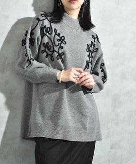 【インタープラネット/INTERPLANET】のコード刺繍ハイネックチュニック 人気、トレンドファッション・服の通販 founy(ファニー) ファッション Fashion レディースファッション Fashion for Women トップス・カットソー Cut & Sew Tops チュニック Tunic, Long Top ハイネック High Neck, Mock Neck |ID:prp329100004748001