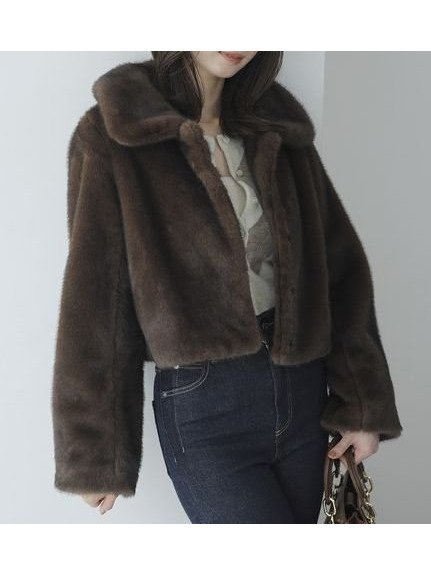 【スナイデル/SNIDEL】のステンカラーショートファーコートジャケット インテリア・キッズ・メンズ・レディースファッション・服の通販 founy(ファニー) 　ファッション　Fashion　レディースファッション　Fashion for Women　アウター　Coat / Outerwear Collection　コート・ロングコート・ピーコート　Long Coats, Peacoats & More　レディースジャケット・軽アウター　Jackets　ウェーブ　Wavy Pattern　エレガント 上品　Elegant　ジャケット　Jacket, Outerwear　スマート　Smart, Elegant　フロント　Front, Front Design　プリント　Print, Printed Pattern　ポケット　Pocket, Pocket Detail　リアル　Real, Realistic　おすすめ　Recommended / Our Picks　BRW[058]|ID: prp329100004748002 ipo3291000000034332131