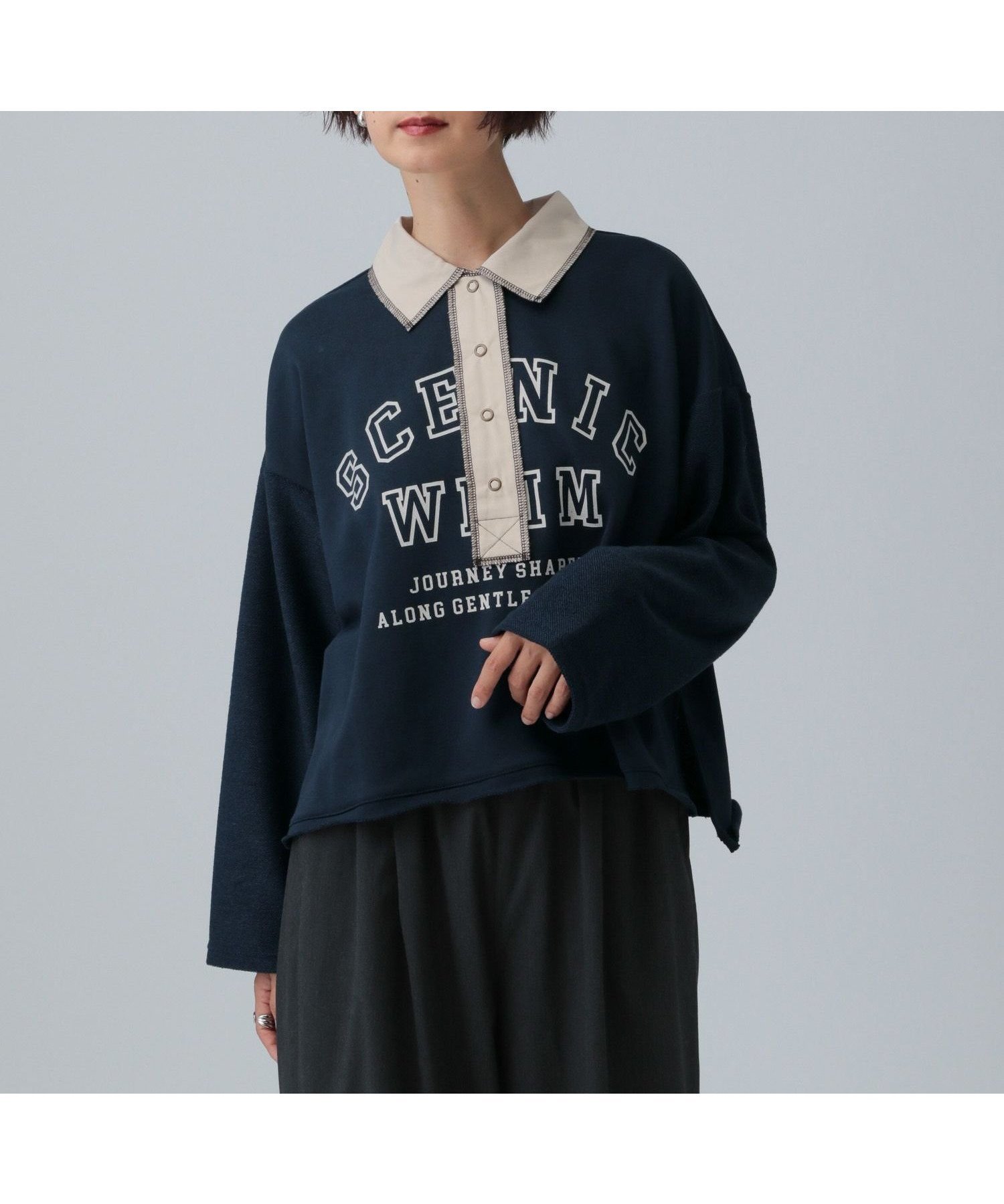 【レプシィム ローリーズファーム/LEPSIM LOWRYS FARM】のロゴプリントラガープルオーバー 人気、トレンドファッション・服の通販 founy(ファニー) 　ファッション　Fashion　レディースファッション　Fashion for Women　トップス・カットソー　Cut & Sew Tops　カジュアルプルオーバー・ニットトップス　Pullovers & Knit Tops / Casual Pullovers　ショート　Short, Short Length　プリント　Print, Printed Pattern　 other-1|ID: prp329100004748032 ipo3291000000034411800