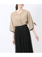 【タカキュー/TAKA-Q】のカットジョーゼット 配色 7分袖プルオーバー 人気、トレンドファッション・服の通販 founy(ファニー) ファッション Fashion レディースファッション Fashion for Women トップス・カットソー Cut & Sew Tops カジュアルプルオーバー・ニットトップス Pullovers & Knit Tops / Casual Pullovers インナー Innerwear 春 Spring 秋 Autumn カーディガン Cardigan, Knitwear ジャケット Jacket, Outerwear ジョーゼット Georgette, Semi-Sheer Fabric ストレッチ Stretch, Stretchy Fabric ストレート Straight, Straight Cut スーツ Suit, Formalwear フィット Fit, Slim Fit ベーシック Basic, Essential リボン Ribbon, Bow 冬 Winter / This Winter A/W・秋冬 Autumn/Winter S/S・春夏 SS, Spring/Summer, Warm Season おすすめ Recommended / Our Picks 夏 Summer ギフト プレゼント Gift / Present ビジネス 仕事 通勤 Business / Work / Commuting thumbnail 33ベージュ|ID: prp329100004748067 ipo3291000000034332604