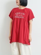 【サマンサモスモス/Samansa Mos2】の接触冷感 シャーリングロゴプリントTシャツ レッド|ID: prp329100004748145 ipo3291000000034333251